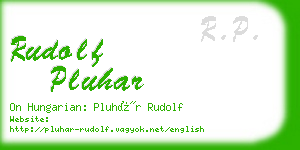 rudolf pluhar business card